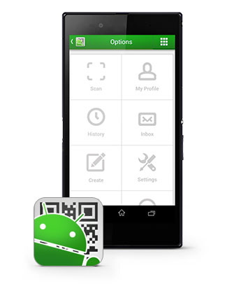 How do you use a QR code reader on an Android phone?